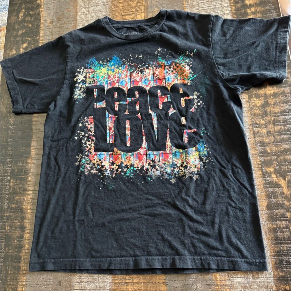 👕 Hard Rock Cafe Sig Series Ringo Starr Boston Short Sleeve T-Shirt Peace Love